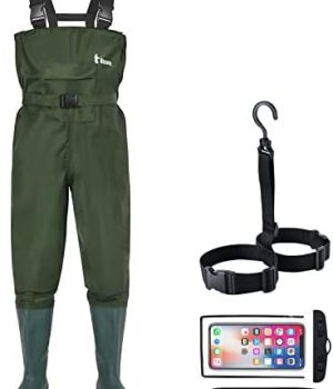 Bootfoot Fishing Chest Waders for Men Women with Boots 2-Ply Nylon/PVC Waterproof Hunting Waders with Boots Hanger